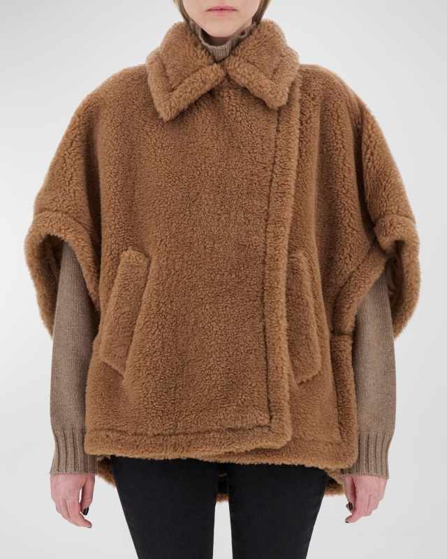 Tebe Teddy Camel Wool Cape